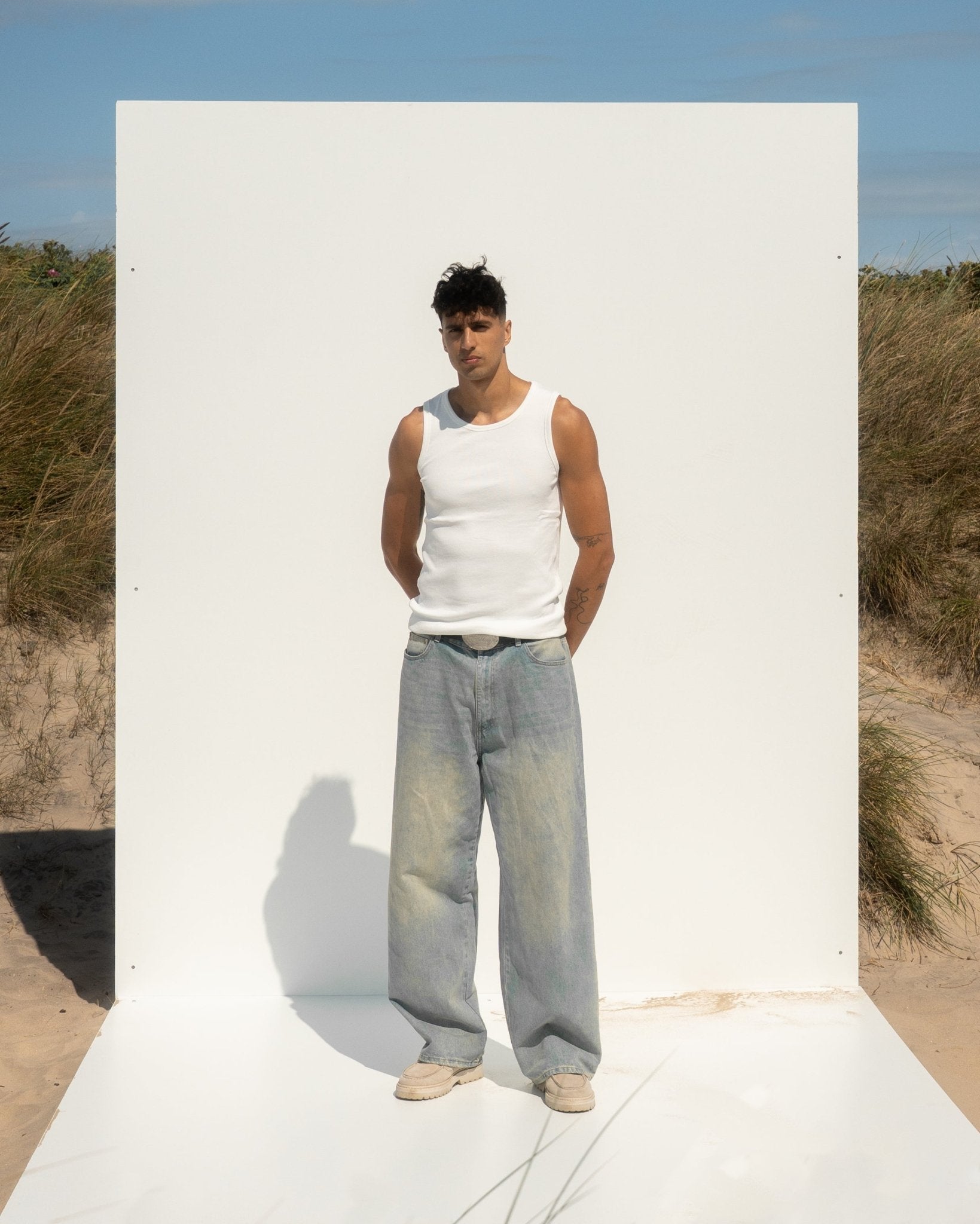 Baggy Denim Jeans Light Blue Vintage Wash | Skagen - clothing.dk